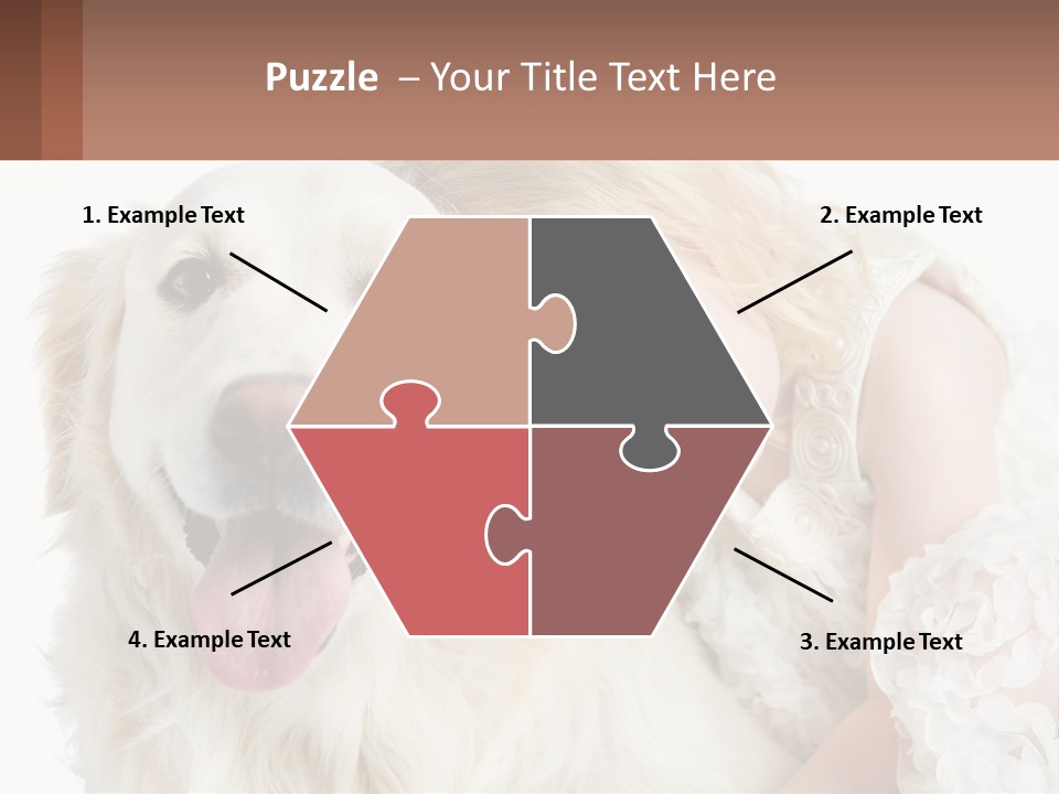 A Girl And A Dog Are Posing For A Picture PowerPoint Template