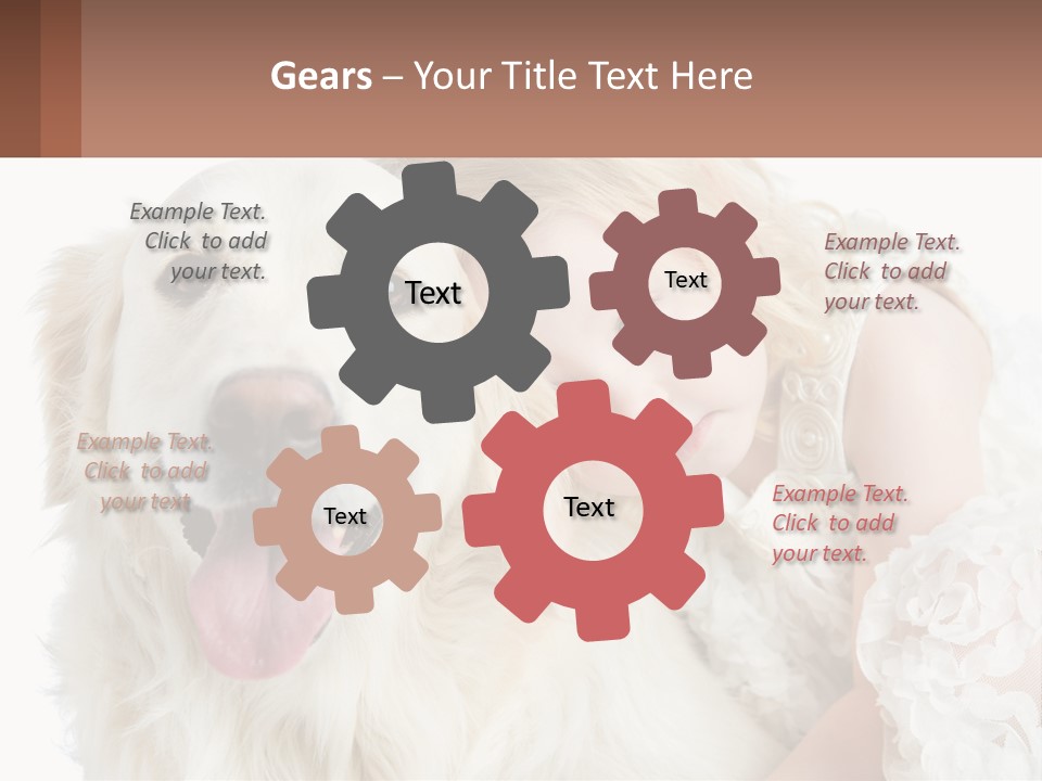 A Girl And A Dog Are Posing For A Picture PowerPoint Template