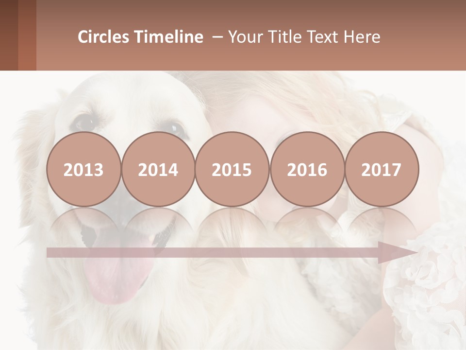 A Girl And A Dog Are Posing For A Picture PowerPoint Template