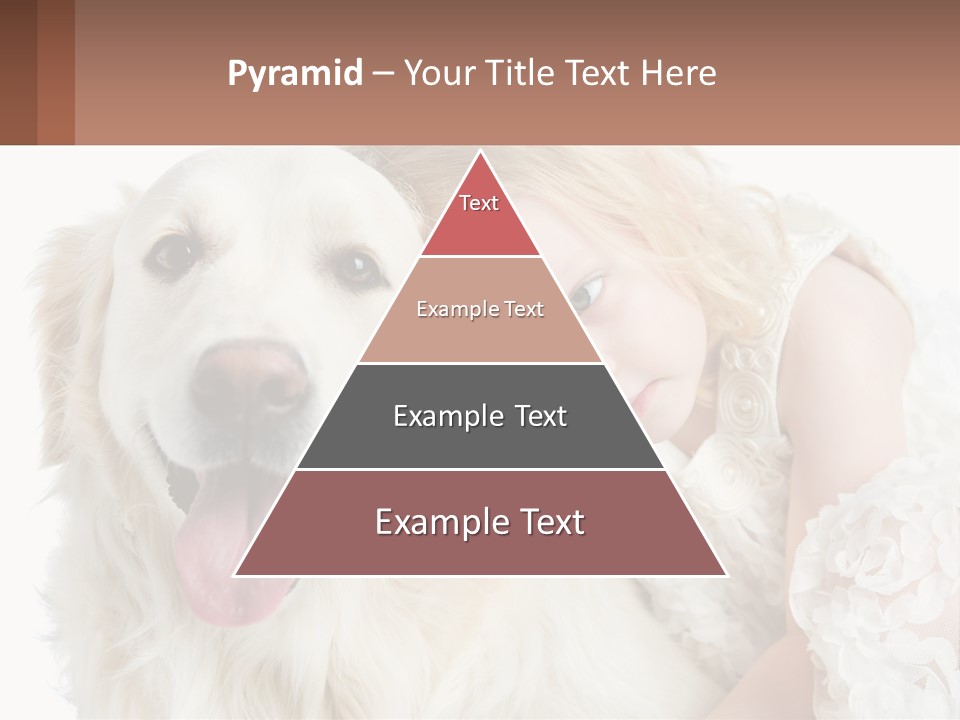 A Girl And A Dog Are Posing For A Picture PowerPoint Template