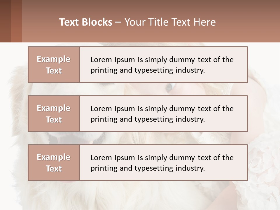 A Girl And A Dog Are Posing For A Picture PowerPoint Template