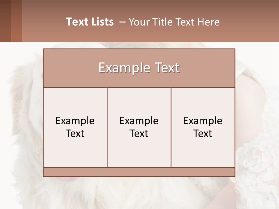A Girl And A Dog Are Posing For A Picture PowerPoint Template