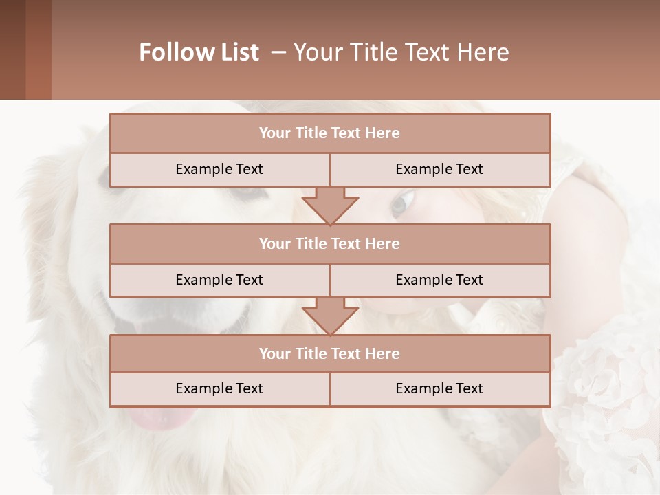 A Girl And A Dog Are Posing For A Picture PowerPoint Template