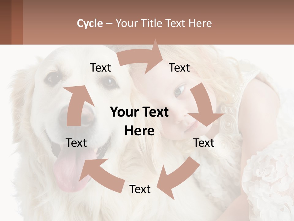 A Girl And A Dog Are Posing For A Picture PowerPoint Template