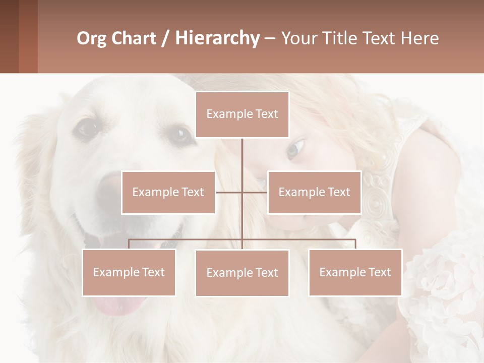 A Girl And A Dog Are Posing For A Picture PowerPoint Template