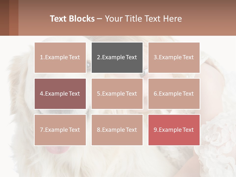 A Girl And A Dog Are Posing For A Picture PowerPoint Template