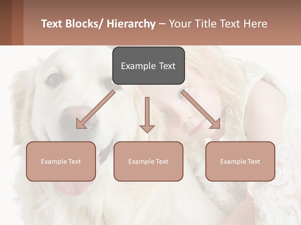 A Girl And A Dog Are Posing For A Picture PowerPoint Template