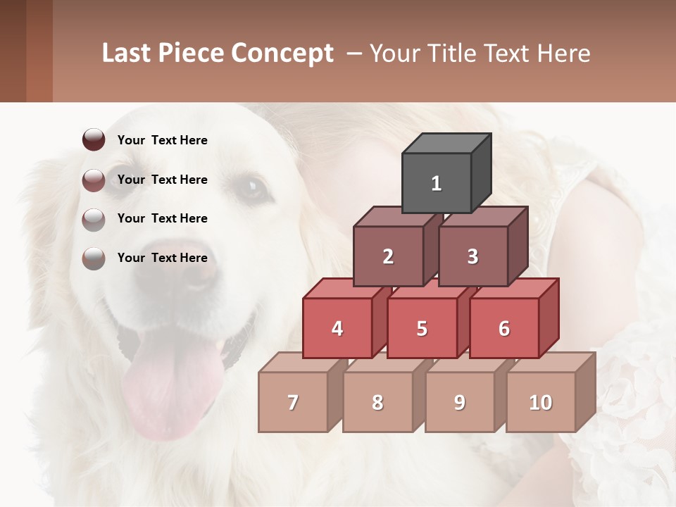 A Girl And A Dog Are Posing For A Picture PowerPoint Template
