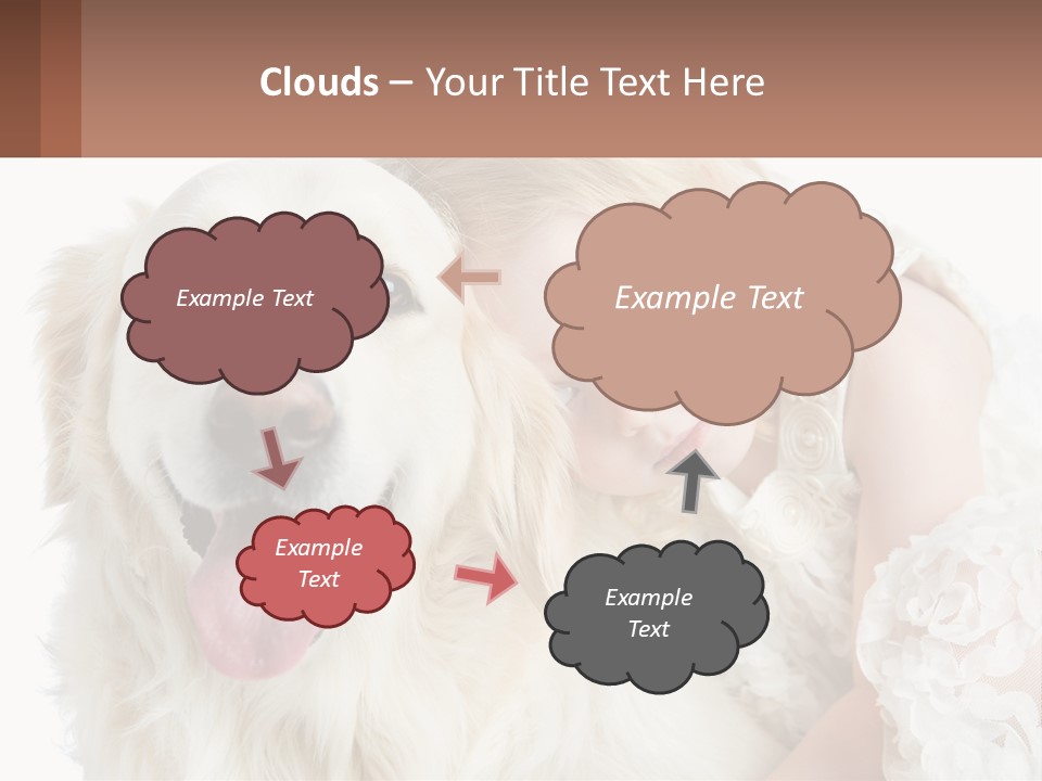 A Girl And A Dog Are Posing For A Picture PowerPoint Template