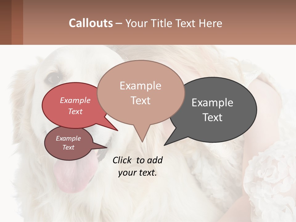 A Girl And A Dog Are Posing For A Picture PowerPoint Template