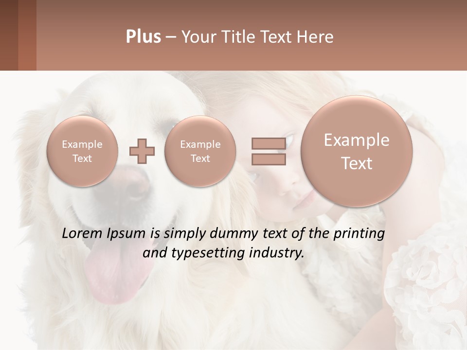 A Girl And A Dog Are Posing For A Picture PowerPoint Template