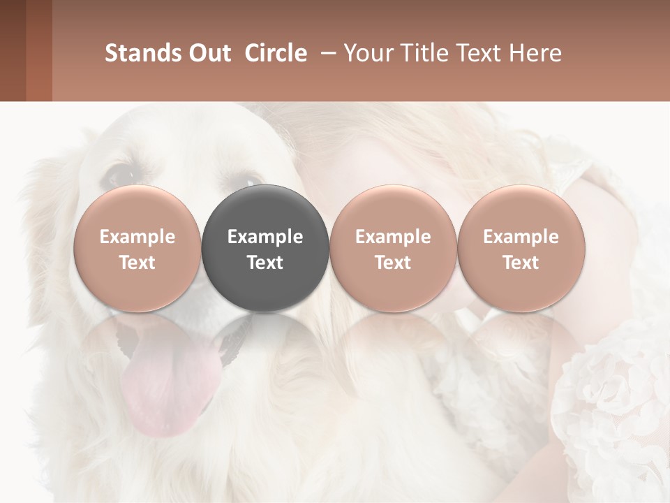 A Girl And A Dog Are Posing For A Picture PowerPoint Template