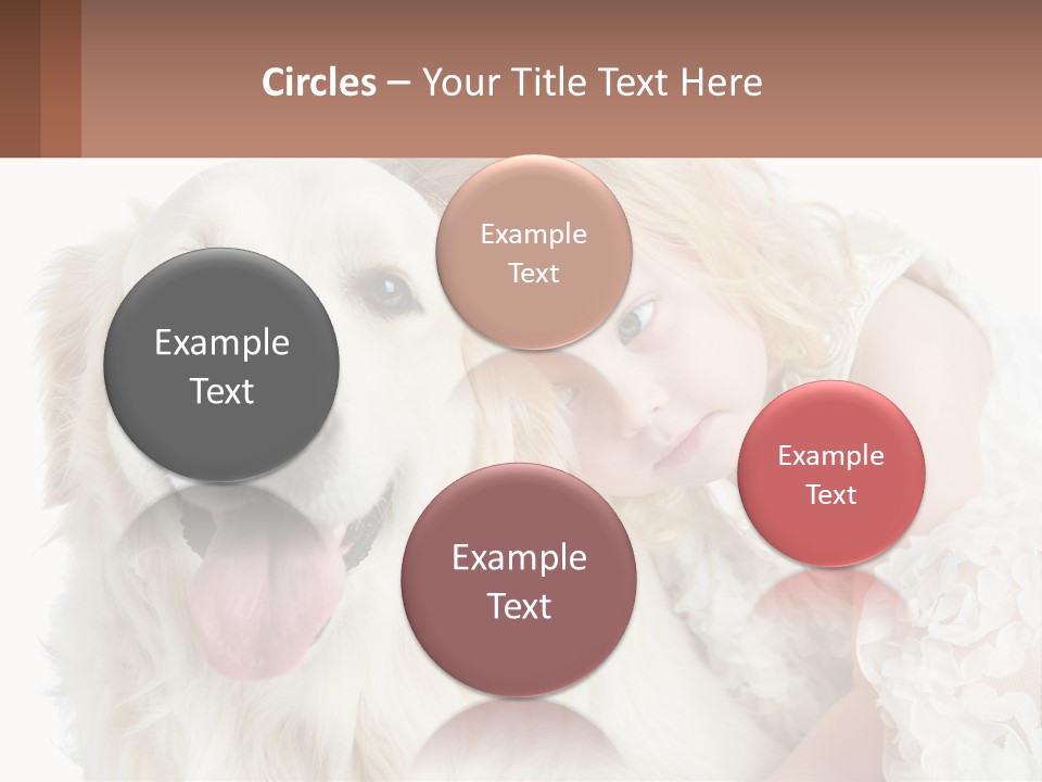 A Girl And A Dog Are Posing For A Picture PowerPoint Template