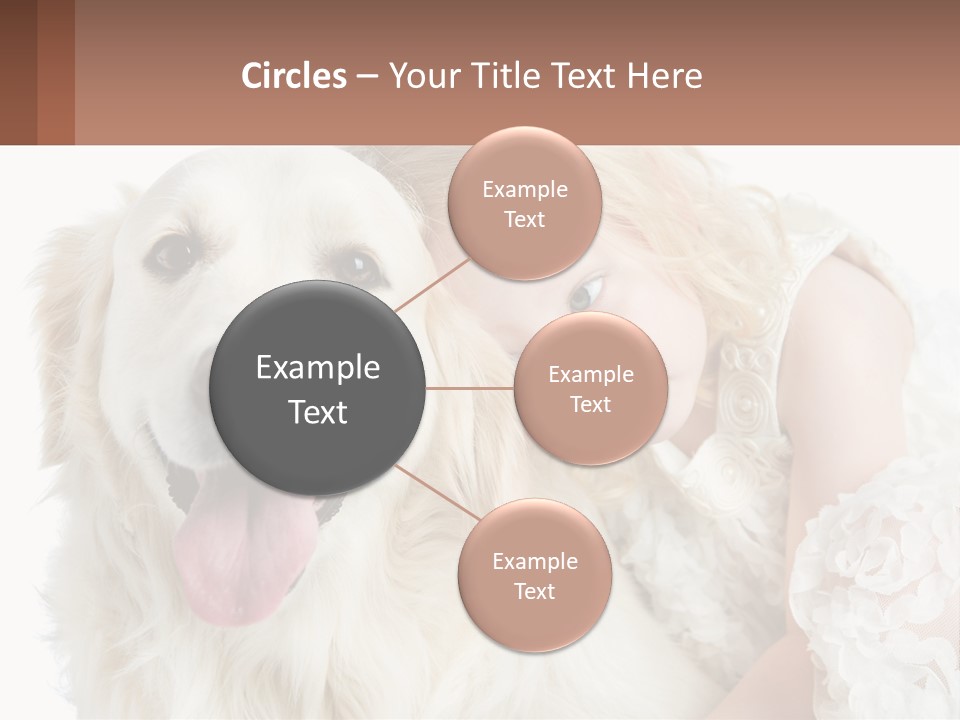 A Girl And A Dog Are Posing For A Picture PowerPoint Template