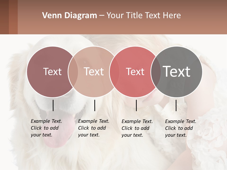 A Girl And A Dog Are Posing For A Picture PowerPoint Template