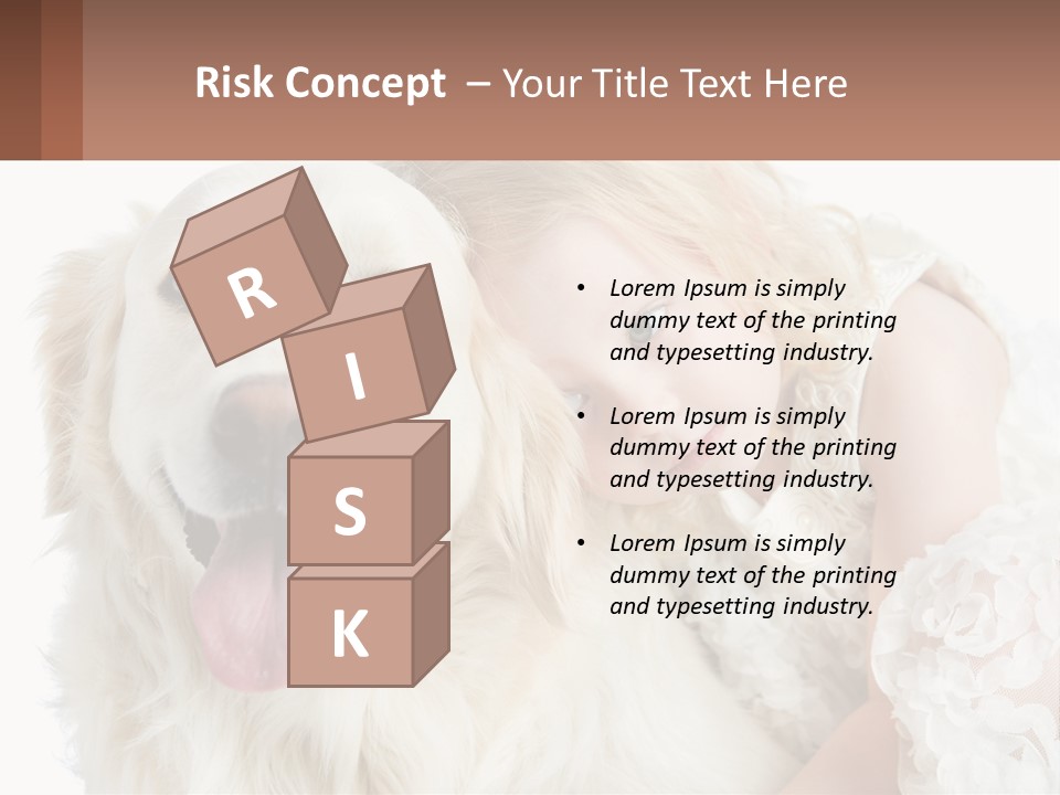 A Girl And A Dog Are Posing For A Picture PowerPoint Template