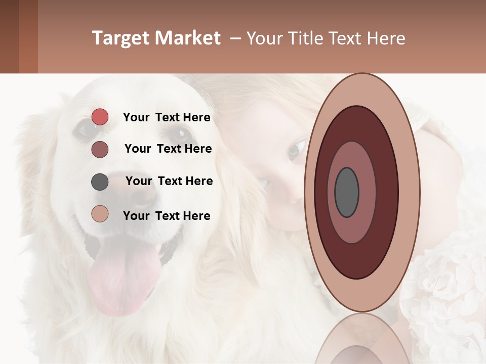 A Girl And A Dog Are Posing For A Picture PowerPoint Template