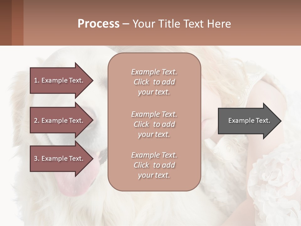 A Girl And A Dog Are Posing For A Picture PowerPoint Template