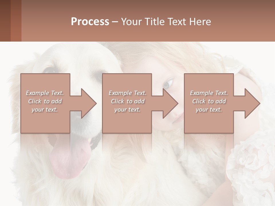 A Girl And A Dog Are Posing For A Picture PowerPoint Template