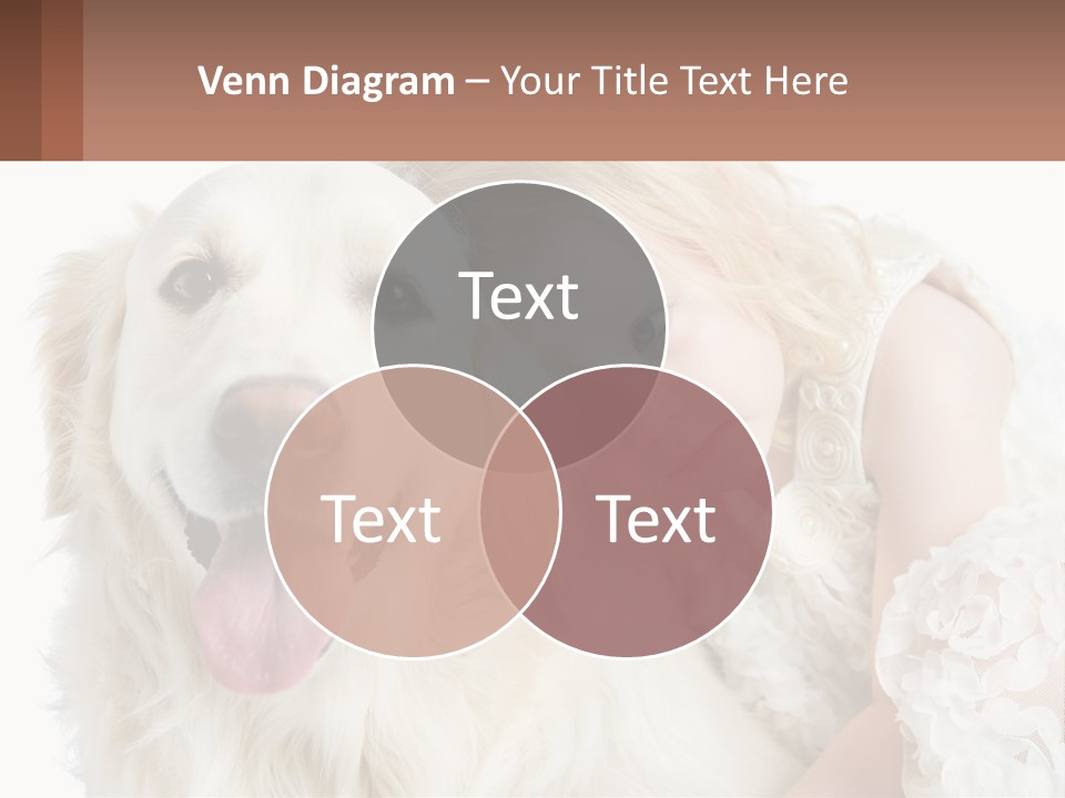A Girl And A Dog Are Posing For A Picture PowerPoint Template