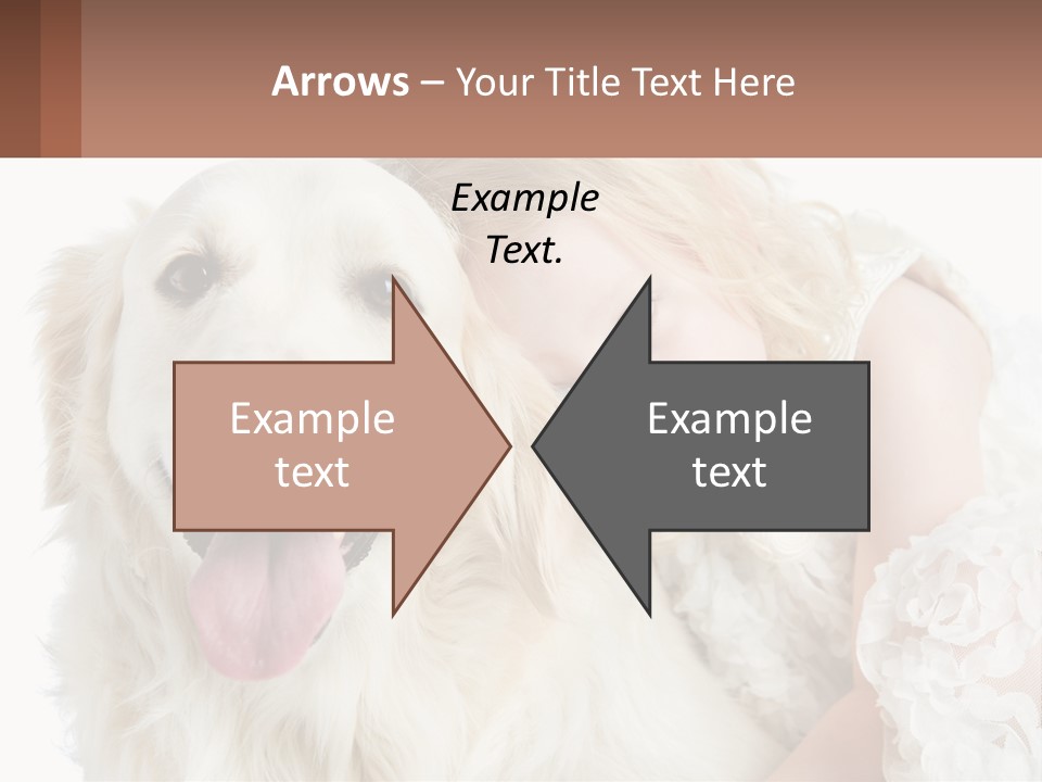 A Girl And A Dog Are Posing For A Picture PowerPoint Template