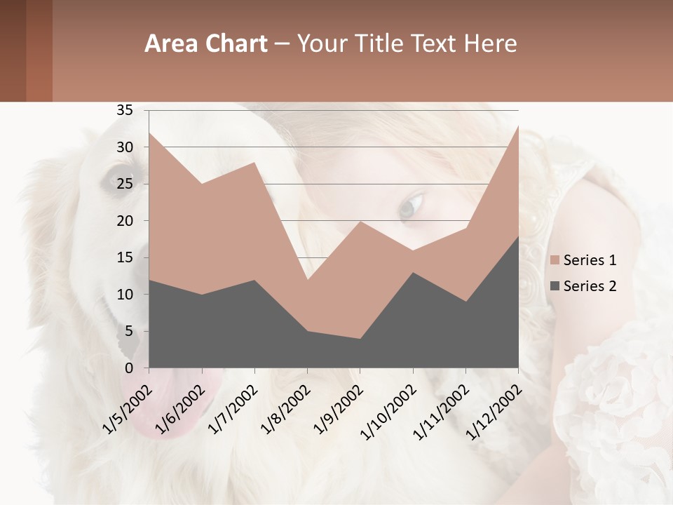 A Girl And A Dog Are Posing For A Picture PowerPoint Template