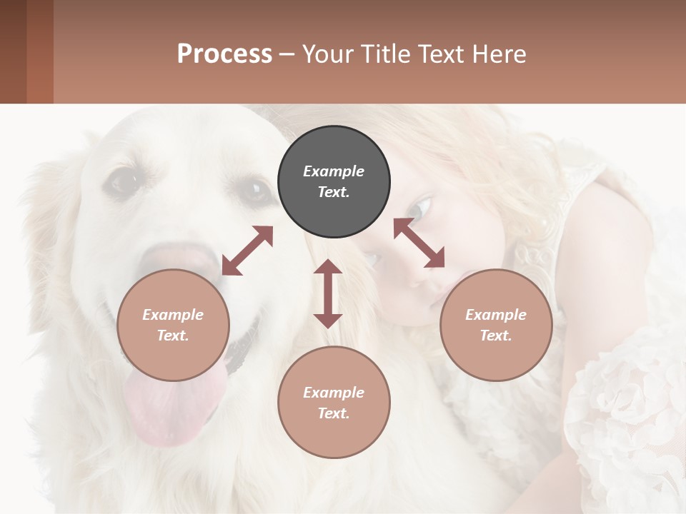 A Girl And A Dog Are Posing For A Picture PowerPoint Template