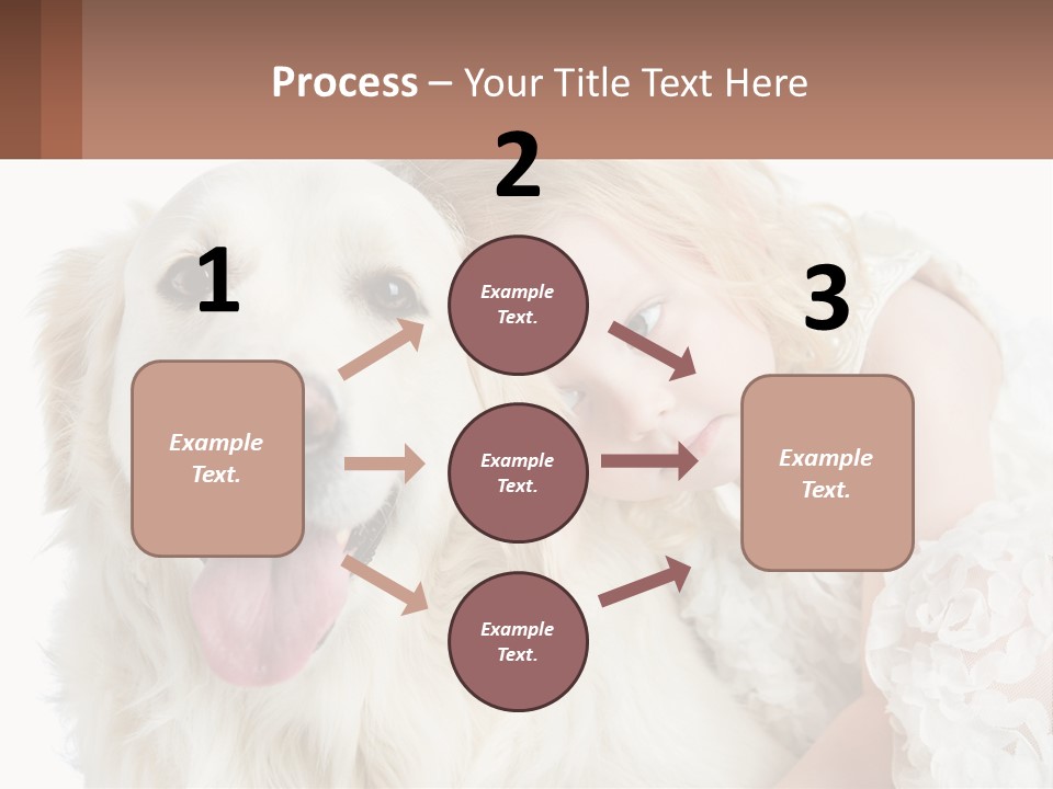 A Girl And A Dog Are Posing For A Picture PowerPoint Template