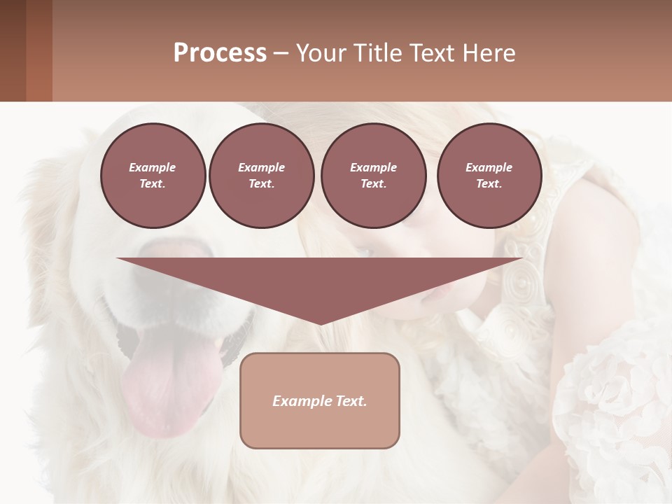 A Girl And A Dog Are Posing For A Picture PowerPoint Template