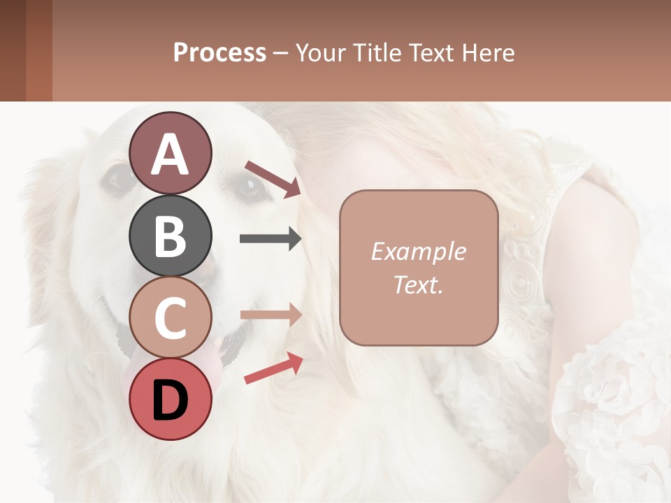 A Girl And A Dog Are Posing For A Picture PowerPoint Template
