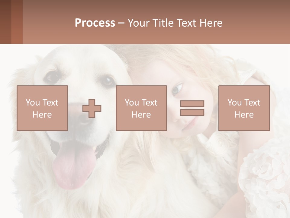A Girl And A Dog Are Posing For A Picture PowerPoint Template
