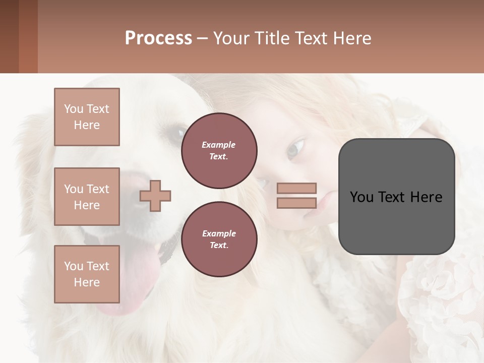 A Girl And A Dog Are Posing For A Picture PowerPoint Template