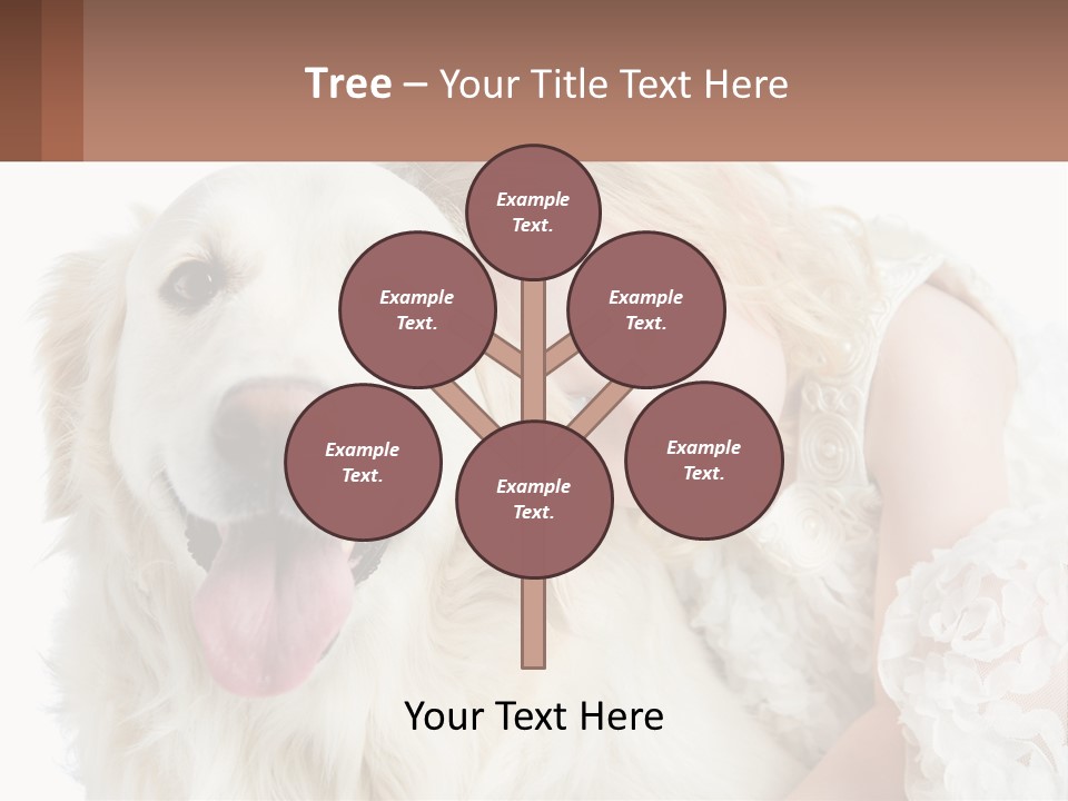 A Girl And A Dog Are Posing For A Picture PowerPoint Template
