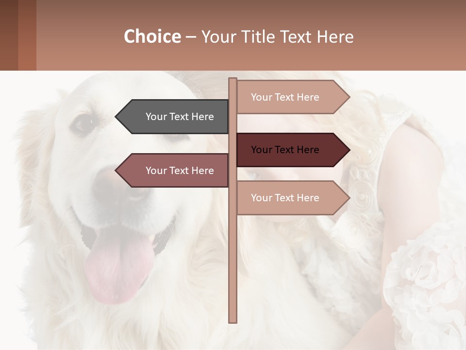 A Girl And A Dog Are Posing For A Picture PowerPoint Template