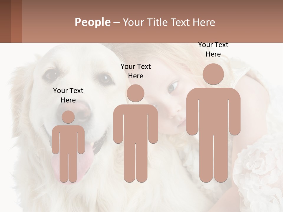 A Girl And A Dog Are Posing For A Picture PowerPoint Template