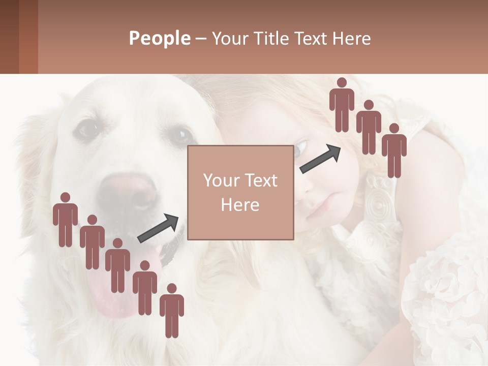 A Girl And A Dog Are Posing For A Picture PowerPoint Template