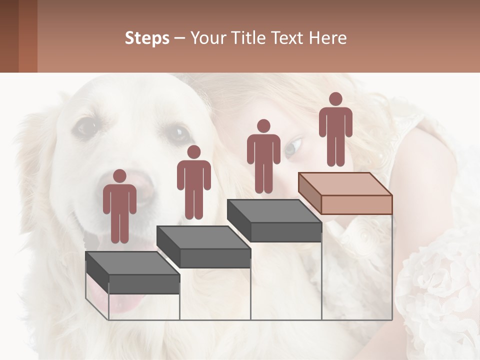 A Girl And A Dog Are Posing For A Picture PowerPoint Template
