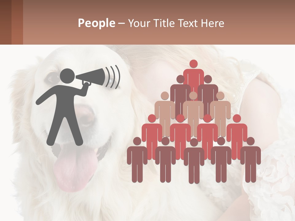 A Girl And A Dog Are Posing For A Picture PowerPoint Template