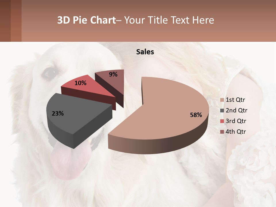 A Girl And A Dog Are Posing For A Picture PowerPoint Template