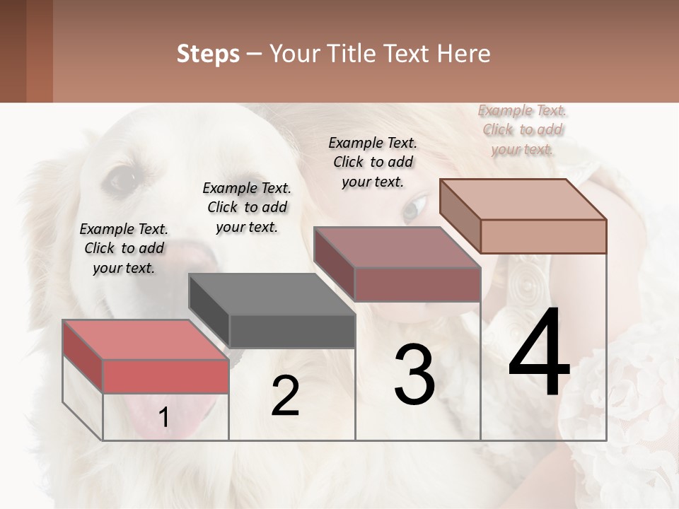 A Girl And A Dog Are Posing For A Picture PowerPoint Template