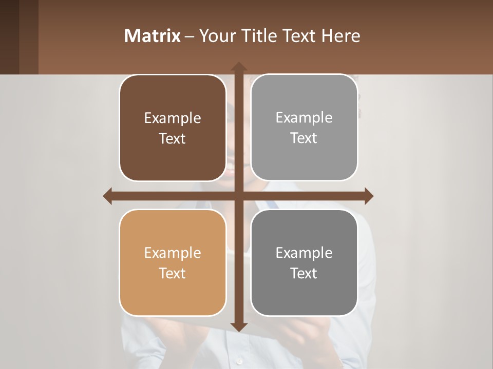 A Woman Holding A Tablet Computer In Her Hands PowerPoint Template