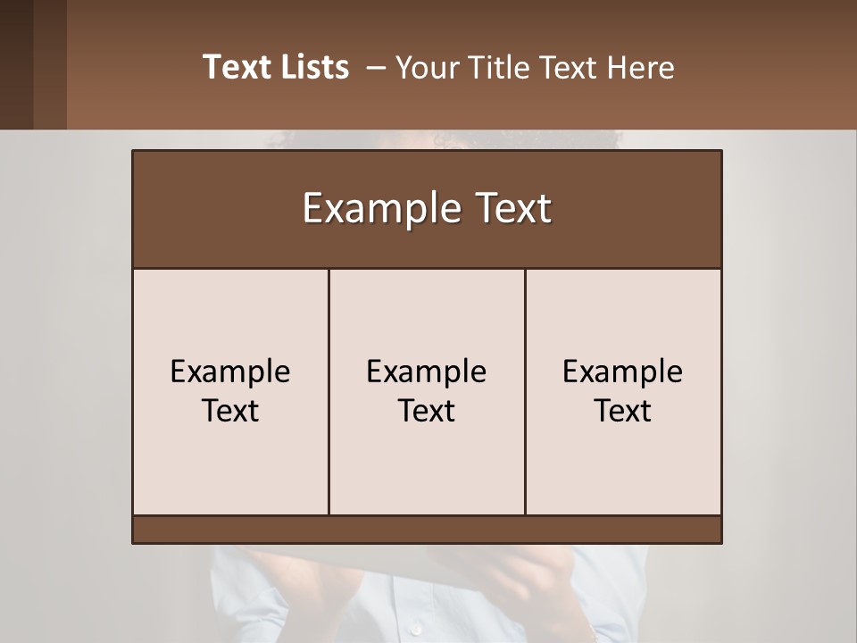A Woman Holding A Tablet Computer In Her Hands PowerPoint Template