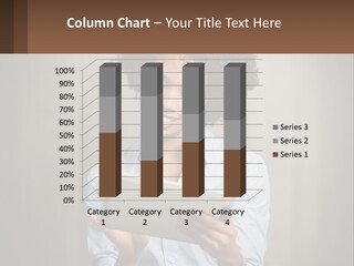 A Woman Holding A Tablet Computer In Her Hands PowerPoint Template