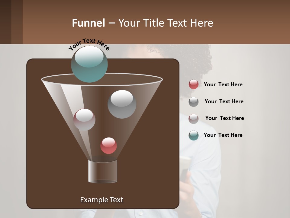 A Woman Holding A Tablet Computer In Her Hands PowerPoint Template