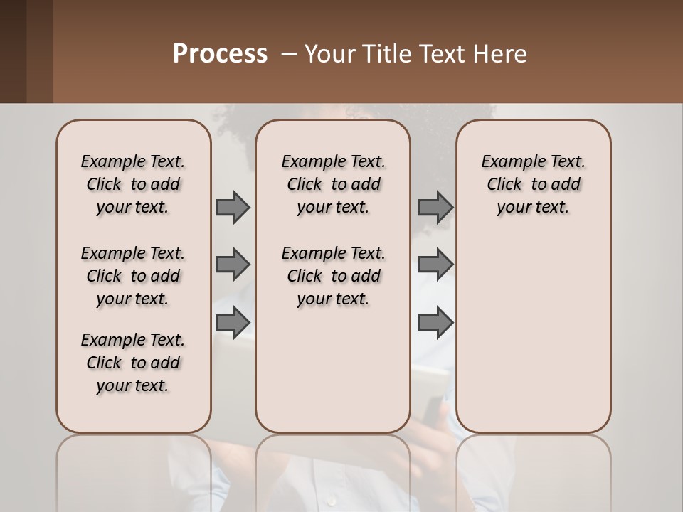 A Woman Holding A Tablet Computer In Her Hands PowerPoint Template