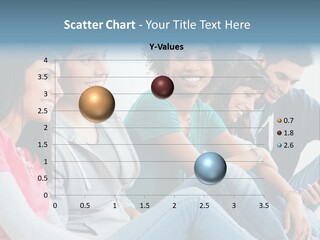 A Group Of Young People Sitting Next To Each Other PowerPoint Template
