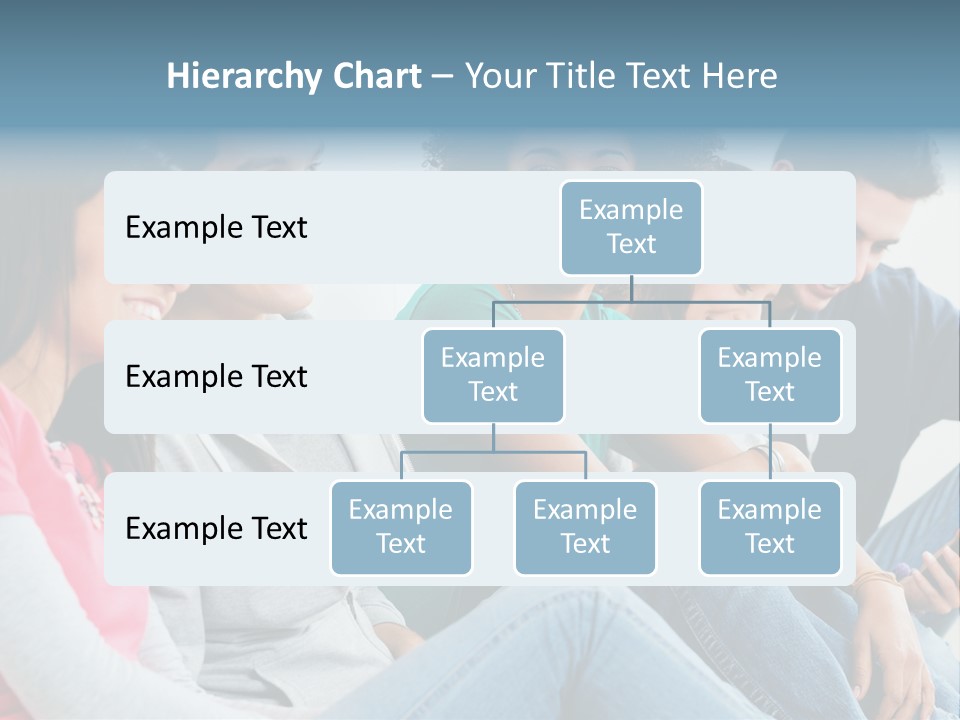 A Group Of Young People Sitting Next To Each Other PowerPoint Template