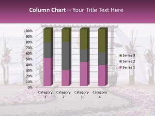 A Wedding Ceremony On The Beach With Flowers PowerPoint Template
