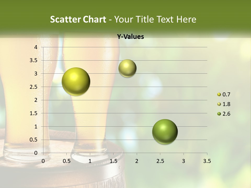 Two Glasses Of Beer Sitting On Top Of A Barrel PowerPoint Template