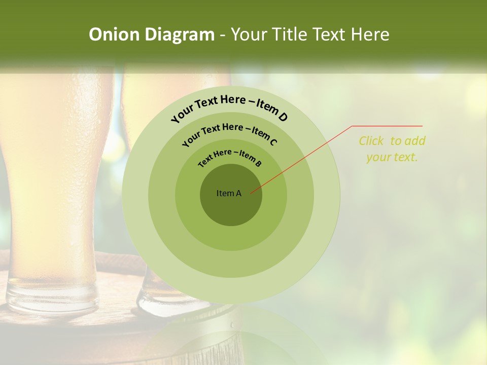 Two Glasses Of Beer Sitting On Top Of A Barrel PowerPoint Template